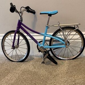 American Girl Purple and Blue Toy Bicycle